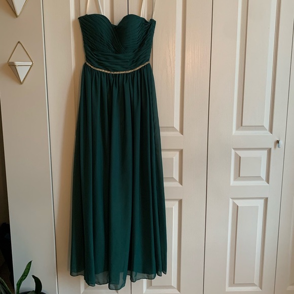 Hunter Green Grad Dress - Picture 2 of 11